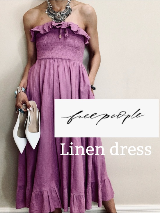 Free People Dresses & Skirts - Brand new free people linen maxi dress size M